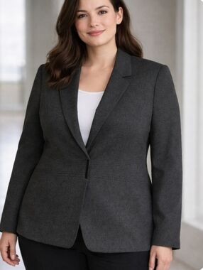 Calvin Klein Charcoal Blazer. Like New. Size 14.